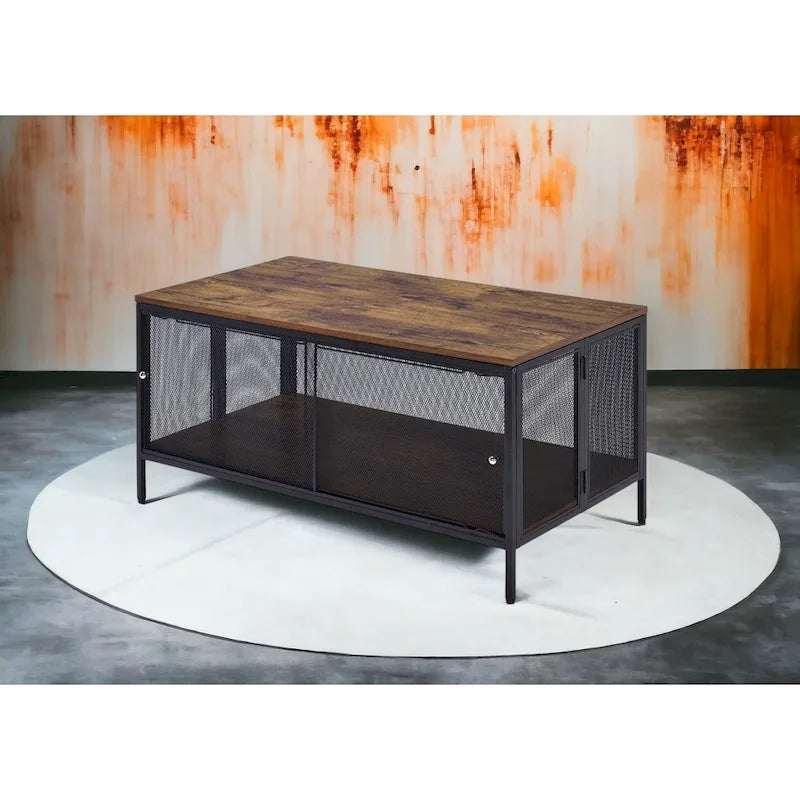 Table basse finition chêne antique