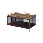 Table basse finition chêne antique