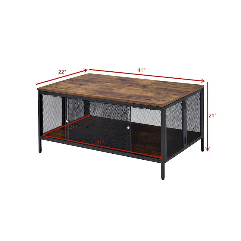 Table basse finition chêne antique