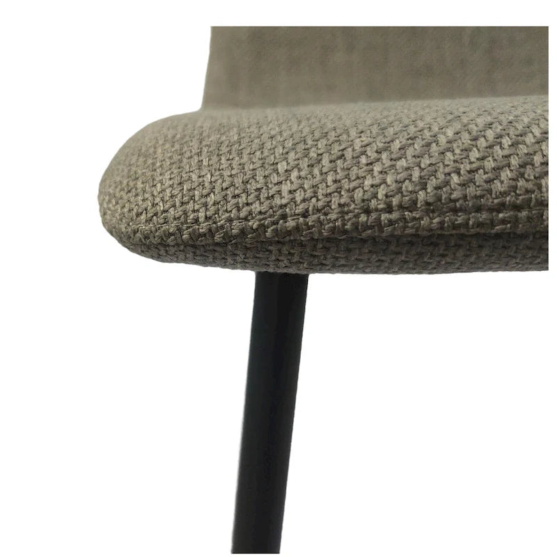 Ensemble de 4 chaises de salle à manger modernes avec pieds en métal noir