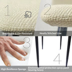 Ensemble de 4 chaises de salle à manger modernes avec pieds en métal noir