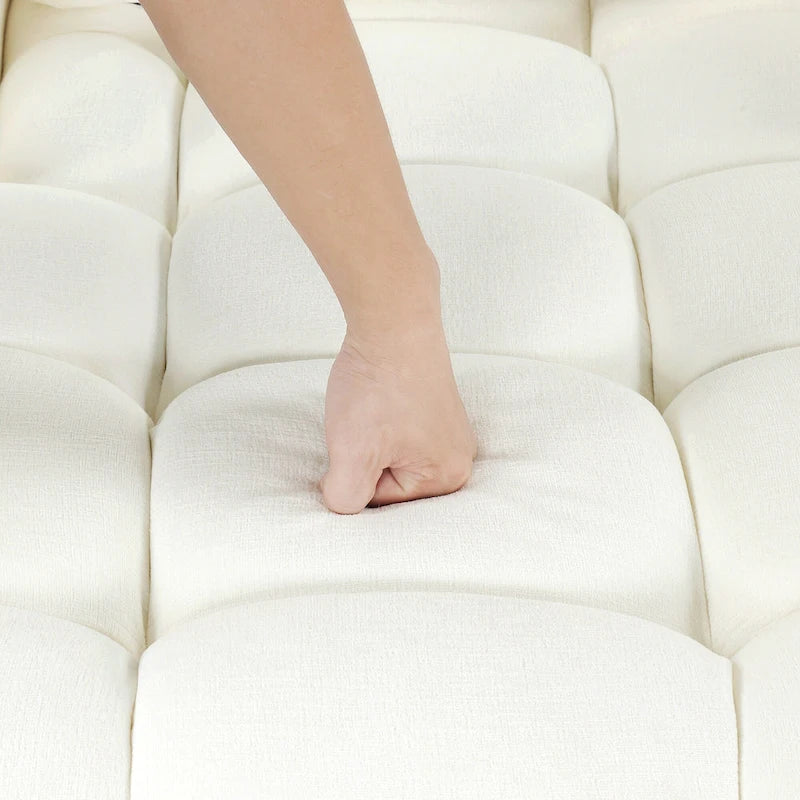 Canapé d'angle convertible surdimensionné en chenille de 110 pouces en forme de U avec lit gigogne, double méridienne de rangement et 2 ports USB