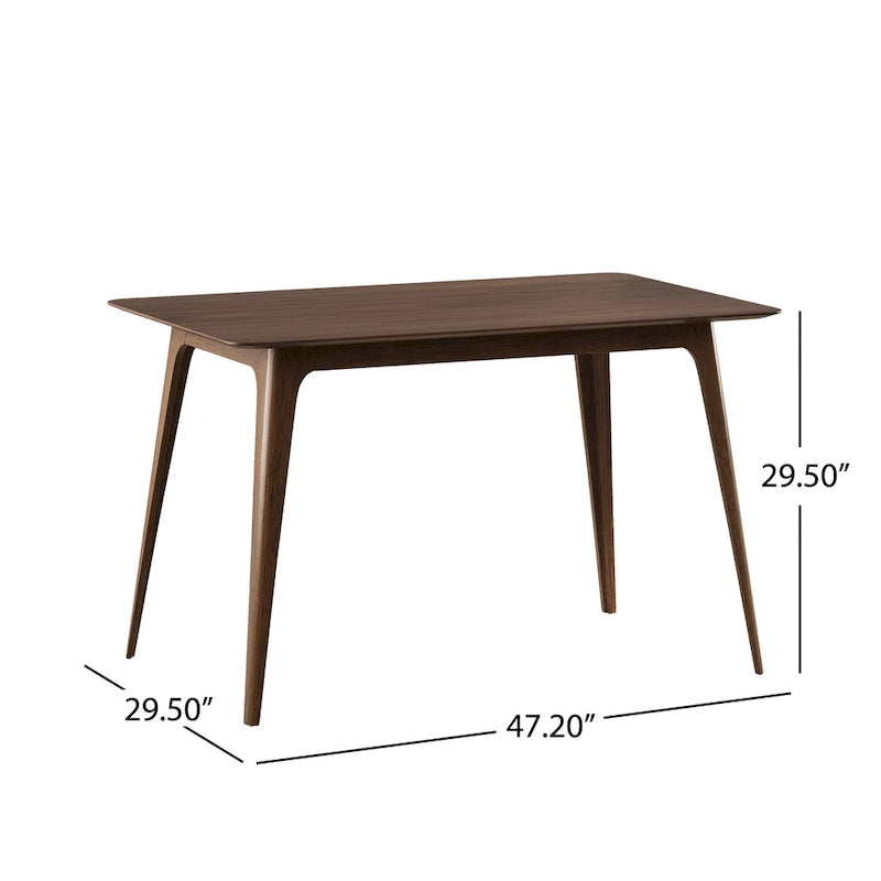 Ensemble de salle à manger 5 pièces (table et chaises), ensemble de meubles de cuisine en bois avec table rectangulaire et 4 chaises rembourrées