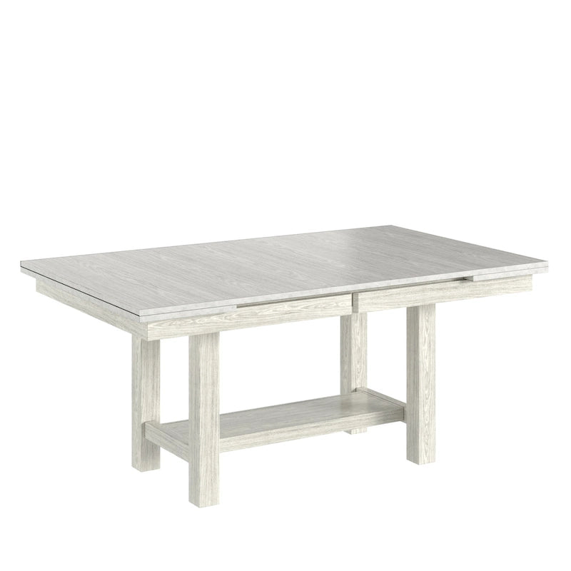 Table de salle à manger rectangulaire extensible VECELO de 94 pouces en bois massif moderne