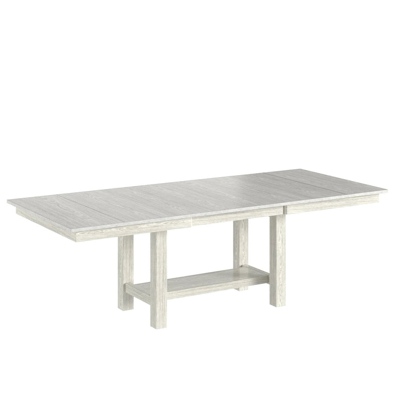 Table de salle à manger rectangulaire extensible VECELO de 94 pouces en bois massif moderne