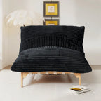 Pouf d'appoint grand format, pouf moelleux avec structure en bois massif, fauteuil lounge confortable garni de duvet