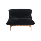 Pouf d'appoint grand format, pouf moelleux avec structure en bois massif, fauteuil lounge confortable garni de duvet
