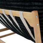 Pouf d'appoint grand format, pouf moelleux avec structure en bois massif, fauteuil lounge confortable garni de duvet