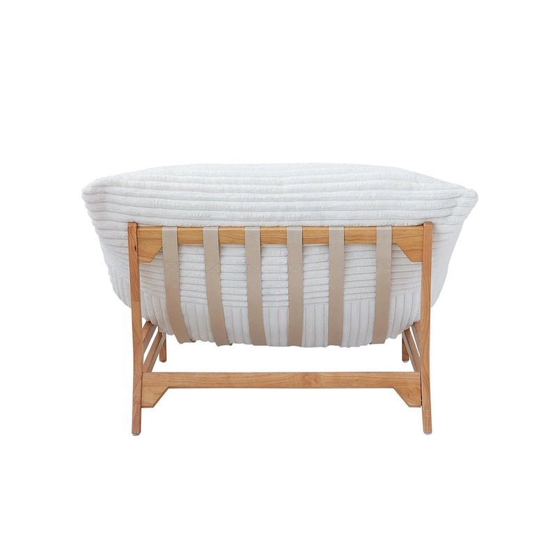 Pouf d'appoint grand format, pouf moelleux avec structure en bois massif, fauteuil lounge confortable garni de duvet