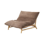 Pouf d'appoint grand format, pouf moelleux avec structure en bois massif, fauteuil lounge confortable garni de duvet