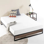 Priage by ZINUS GOOD DESIGN Winner 10 Inch Grey Wash Bamboo and Metal Platforma Bed