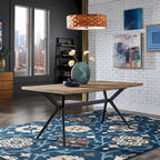 Vaduz 70 Iron Grey Metal Base 4-6 Person Dining Table