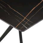 Table à manger Vaduz 70, piètement en métal gris fer, pour 4 à 6 personnes