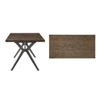 Table à manger Vaduz 70, piètement en métal gris fer, pour 4 à 6 personnes