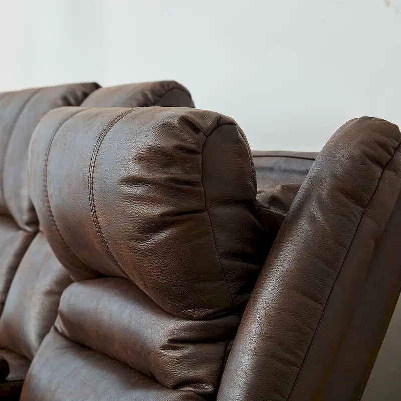 Canapé électrique, causeuse inclinable, appui-tête réglable, dossier haut, clous décoratifs