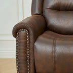 Canapé électrique, causeuse inclinable, appui-tête réglable, dossier haut, clous décoratifs