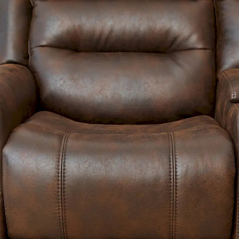 Canapé électrique, causeuse inclinable, appui-tête réglable, dossier haut, clous décoratifs