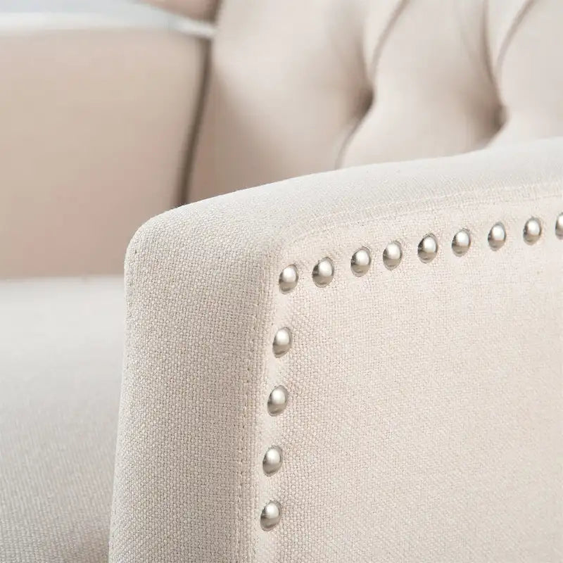 Fauteuil inclinable manuel rembourré de 27 pouces de large, fauteuil à oreilles avec pieds en bois