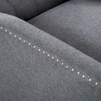 Fauteuil inclinable manuel rembourré de 27 pouces de large, fauteuil à oreilles avec pieds en bois