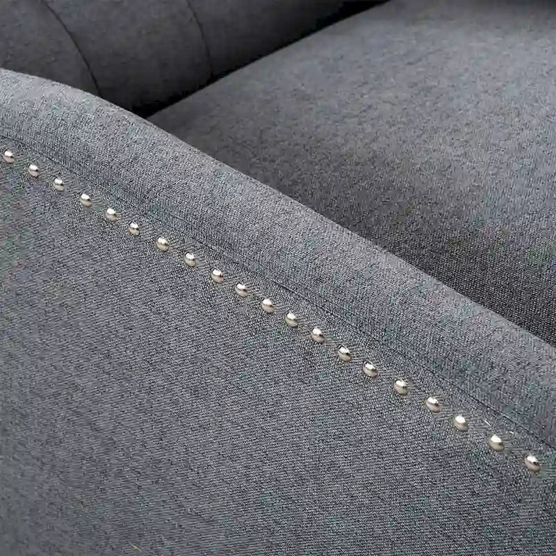 Fauteuil inclinable manuel rembourré de 27 pouces de large, fauteuil à oreilles avec pieds en bois