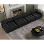 Canapé d'angle modulable convertible 138, canapé d'angle moderne et luxueux 4 places pour salon, chambre, bureau ou appartement