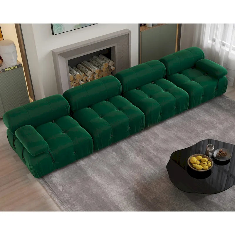 Canapé d'angle modulable convertible 138, canapé d'angle moderne et luxueux 4 places pour salon, chambre, bureau ou appartement