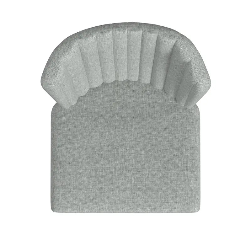 Chaise de salle à manger HomePop ChannelBack avec pieds en métal - Gris tissé (lot de 2)