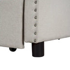 Lit de jour rembourré Nestfair pleine grandeur avec lit gigogne simple