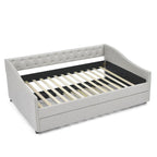 Canapé-lit capitonné avec lit gigogne