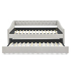 Canapé-lit capitonné avec lit gigogne