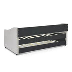 Canapé-lit capitonné avec lit gigogne