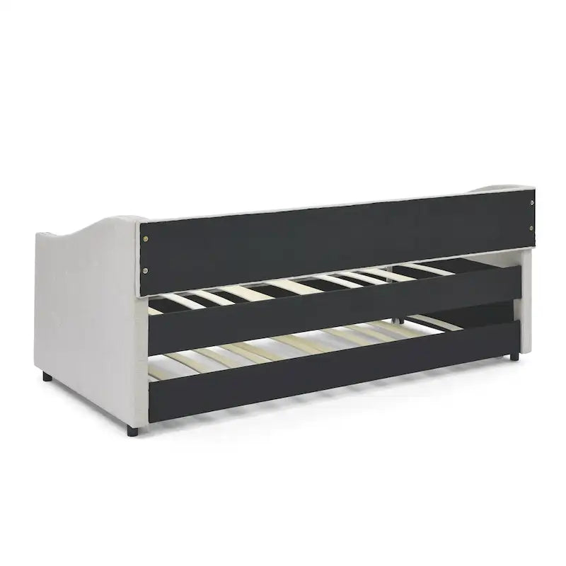 Canapé-lit capitonné avec lit gigogne