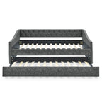 Canapé-lit capitonné avec lit gigogne