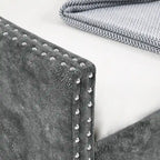 Canapé-lit capitonné avec lit gigogne