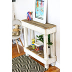 Table d'appoint console miniature 26x8x26 (blanche)