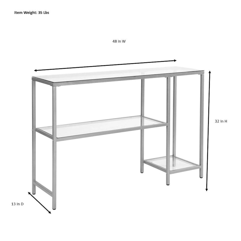 Console Rayna de Carolina Living avec étagères - Or