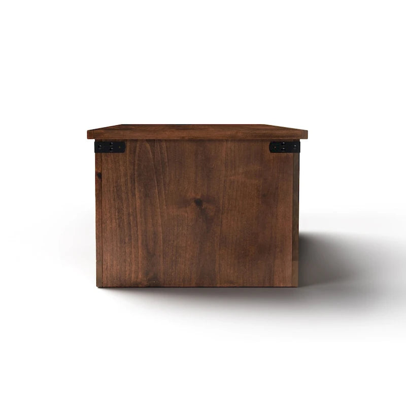 Table basse Bridgevine Home Farmhouse de 122 cm (48 po), aucun assemblage requis, finition whisky vieilli