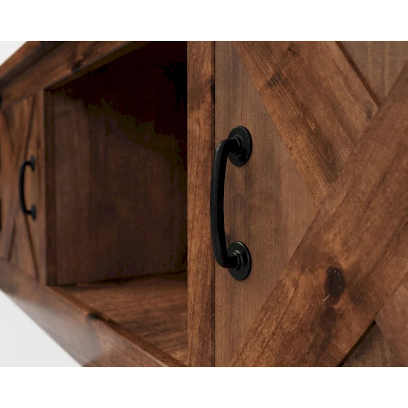 Table basse Bridgevine Home Farmhouse de 122 cm (48 po), aucun assemblage requis, finition whisky vieilli