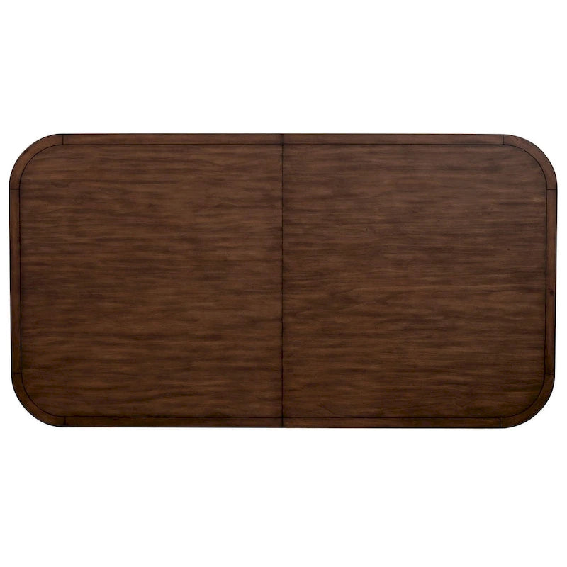 Table de salle à manger bicolore en bois Donham d'Alpine Furniture, marron et blanc