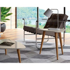 Utopia 19.88 High Triangle End Table With Splayed Wooden Legs