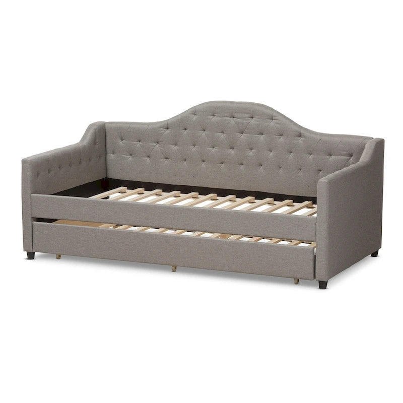 Contemporary Fabric Daybed with Trundle by Baxton Studio