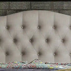 Cadre de lit plateforme incurvé et capitonné Tara Virgil