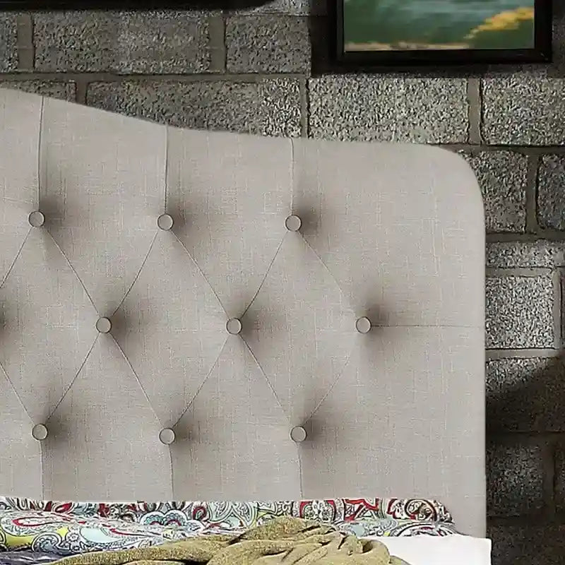 Cadre de lit plateforme incurvé et capitonné Tara Virgil