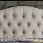 Cadre de lit plateforme incurvé et capitonné Tara Virgil