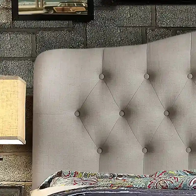 Cadre de lit plateforme incurvé et capitonné Tara Virgil