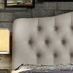 Cadre de lit plateforme incurvé et capitonné Tara Virgil