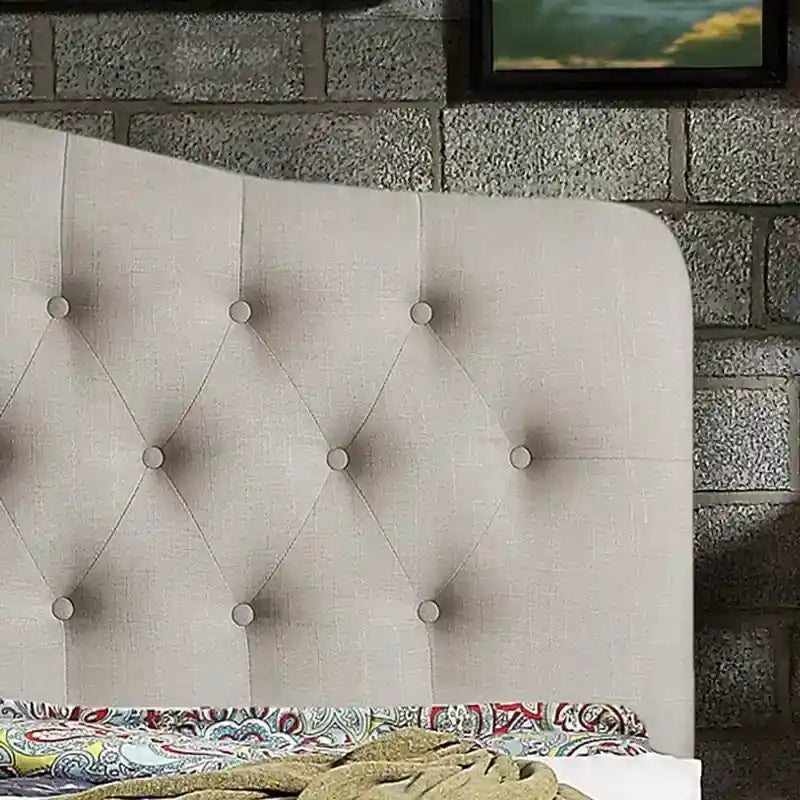 Cadre de lit plateforme incurvé et capitonné Tara Virgil