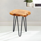 Petit support en racines de cèdre de forme naturelle avec 3 pieds en épingle à cheveux - 13,5 x 12 x 19