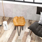 Petit support en racines de cèdre de forme naturelle avec 3 pieds en épingle à cheveux - 13,5 x 12 x 19