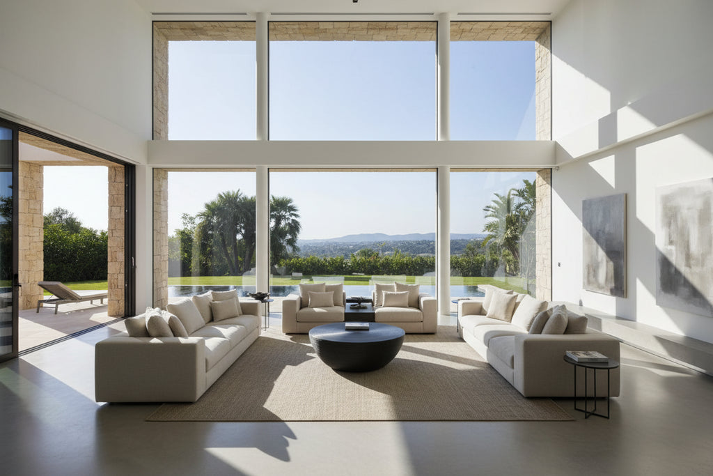 Uttermost Bongo Black Rattan Coffee Table - 44W x 16H x 44D